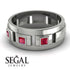 Architectural Princess Ruby Wedding Band - Henry No. 9 image 6