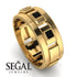 Architectural Princess Black Diamond Wedding Band - Henry No. 4 image 3