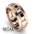 Architectural Princess Black Diamond Wedding Band - Henry No. 5 image 3