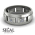 Architectural Princess Diamond Wedding Band - Henry No. 3 image 6