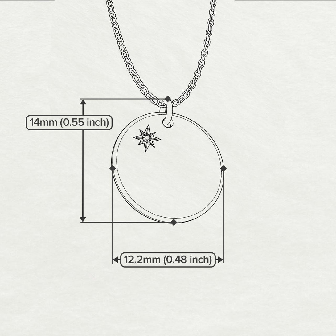 Emerald Gold Round Necklace - Ariella No. 6