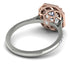Two Tones Gorgeous Radiant Cut Diamond Pave Engagement Ring With Hidden Stone - Felicity No. 78