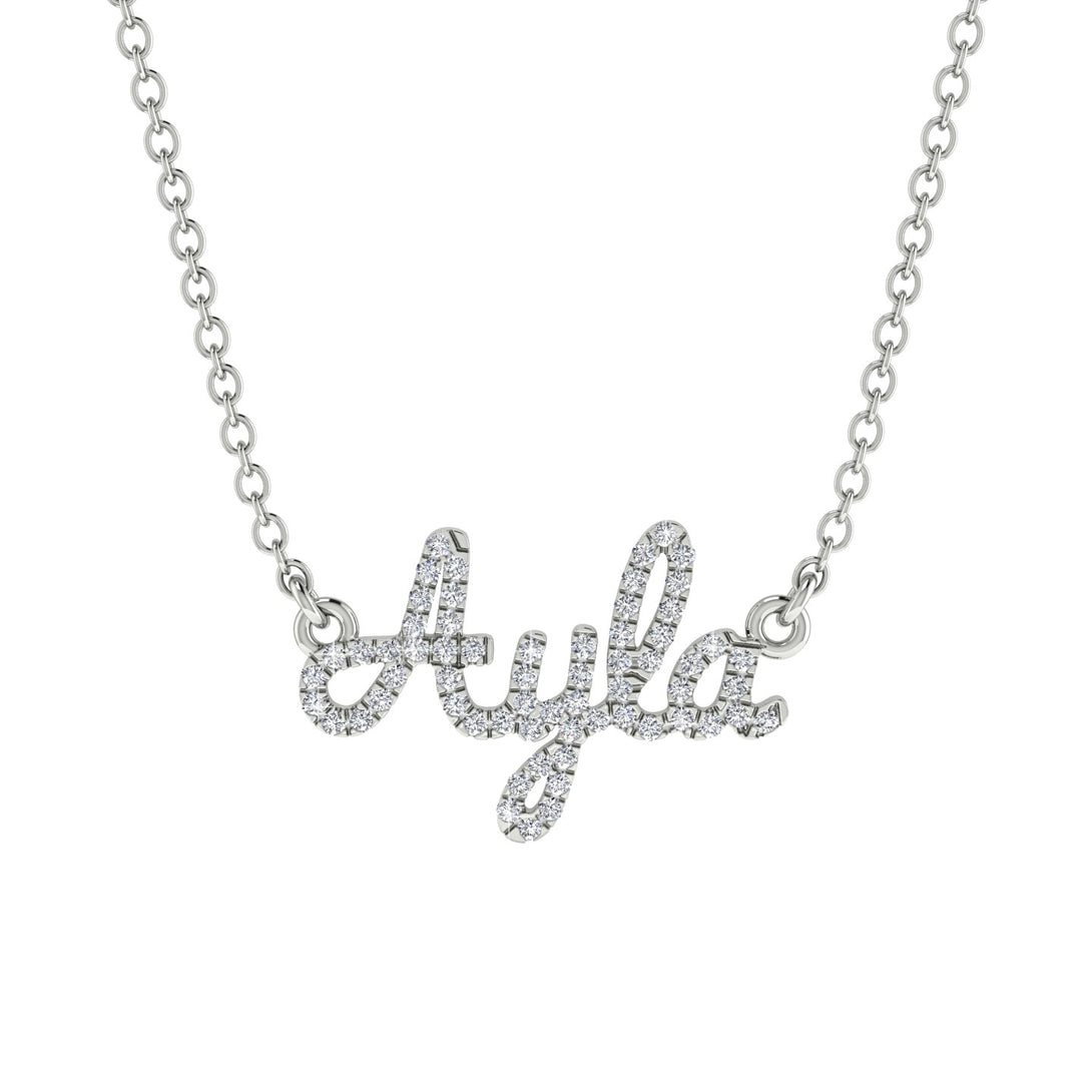 Diamond Gold Name Necklace - Ayla