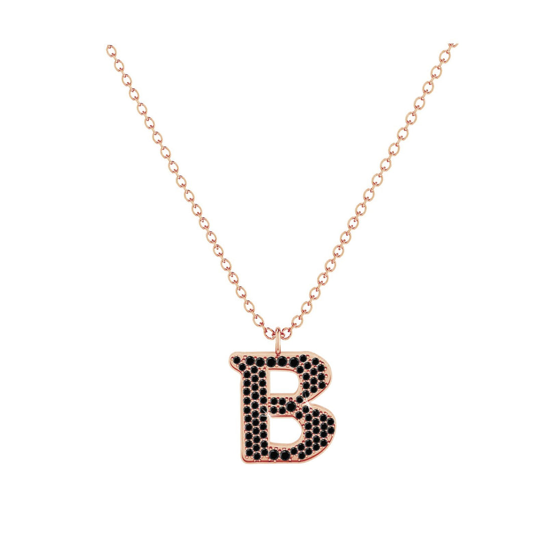 B - Letter Name Necklace Initial Necklace