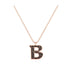 B - Letter Name Necklace Initial Necklace