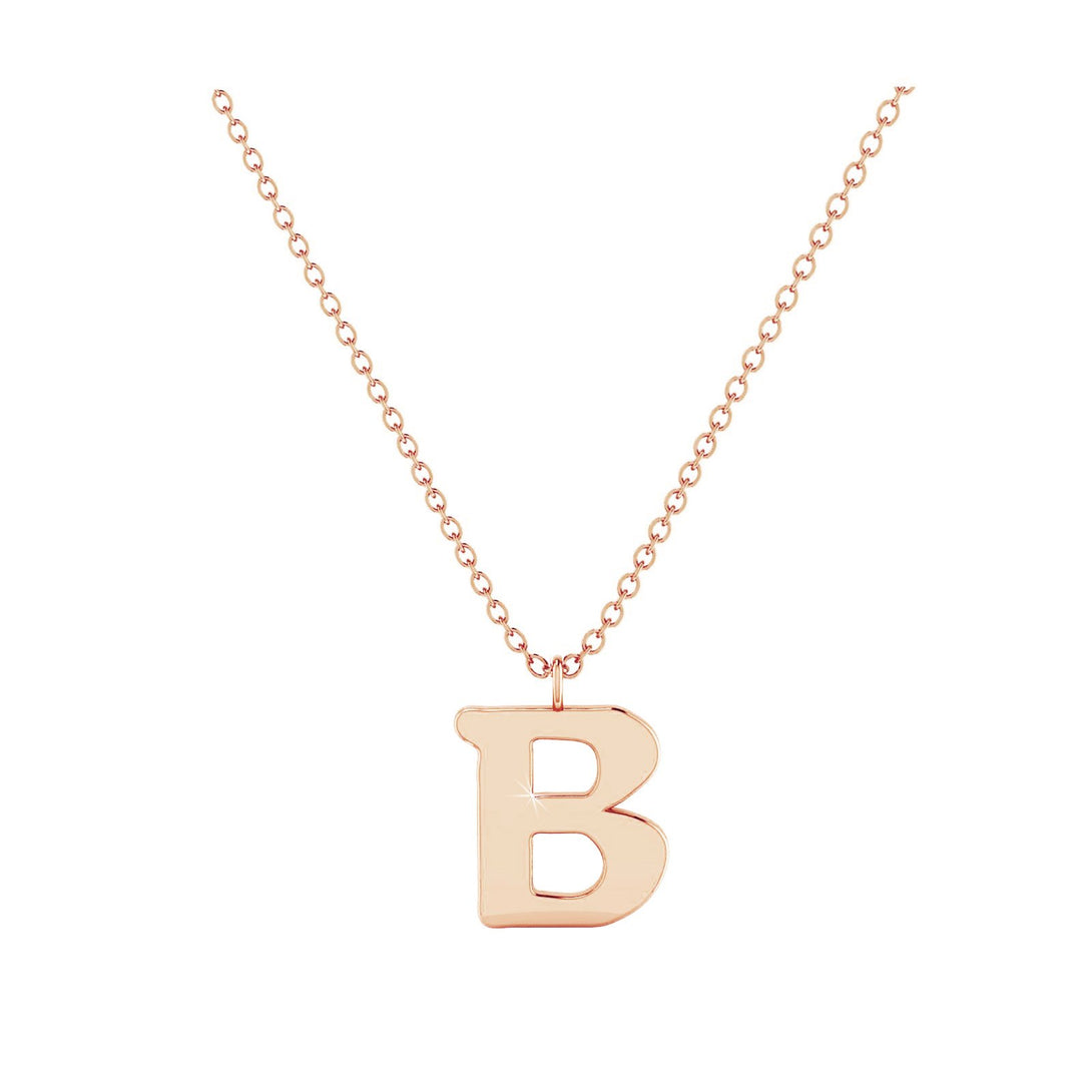 B - Letter Name Necklace Initial Necklace