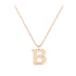 B - Letter Name Necklace Initial Necklace