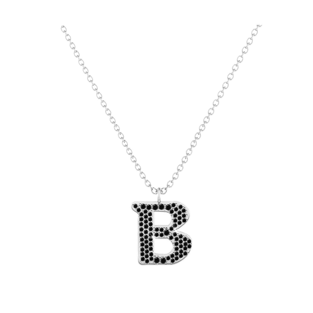 B - Letter Name Necklace Initial Necklace