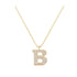 B - Letter Name Necklace Initial Necklace