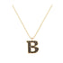 B - Letter Name Necklace Initial Necklace