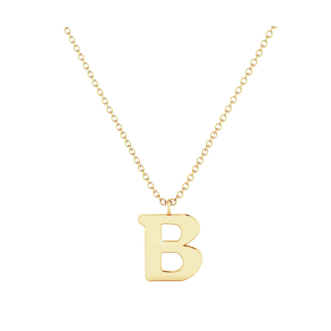 B - Letter Name Necklace Initial Necklace