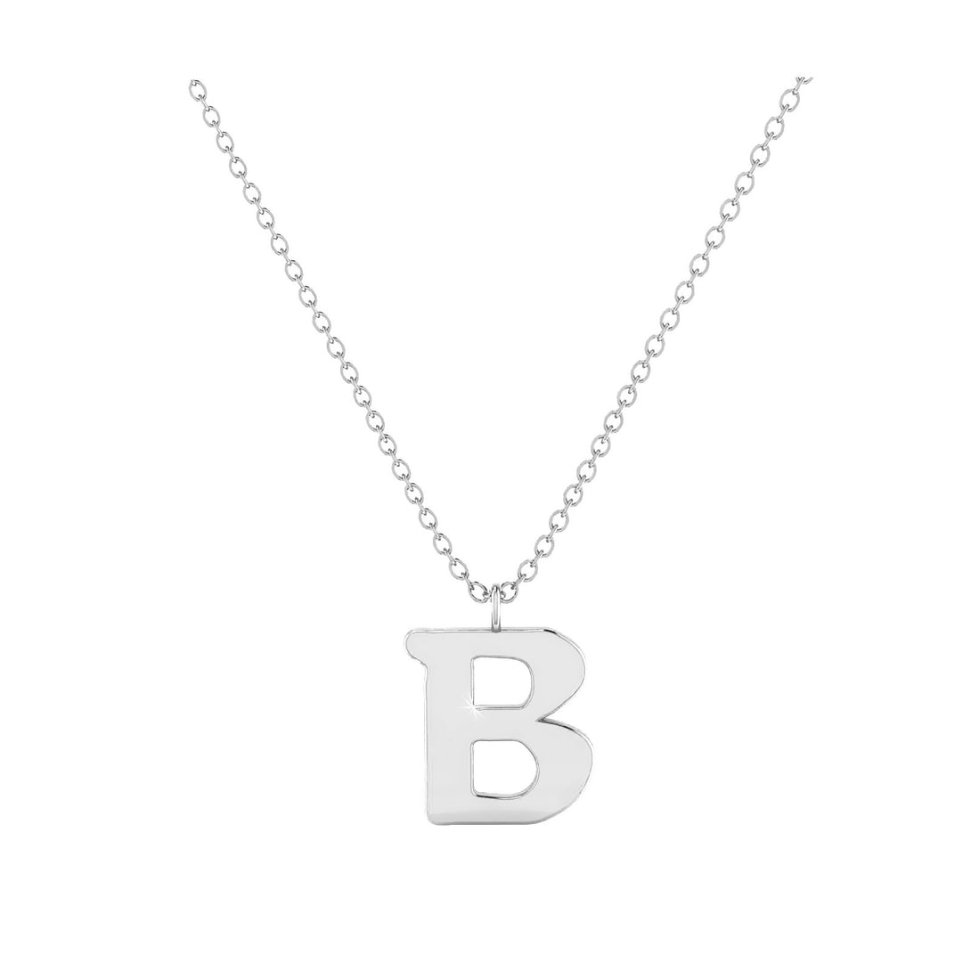 B - Letter Name Necklace Initial Necklace