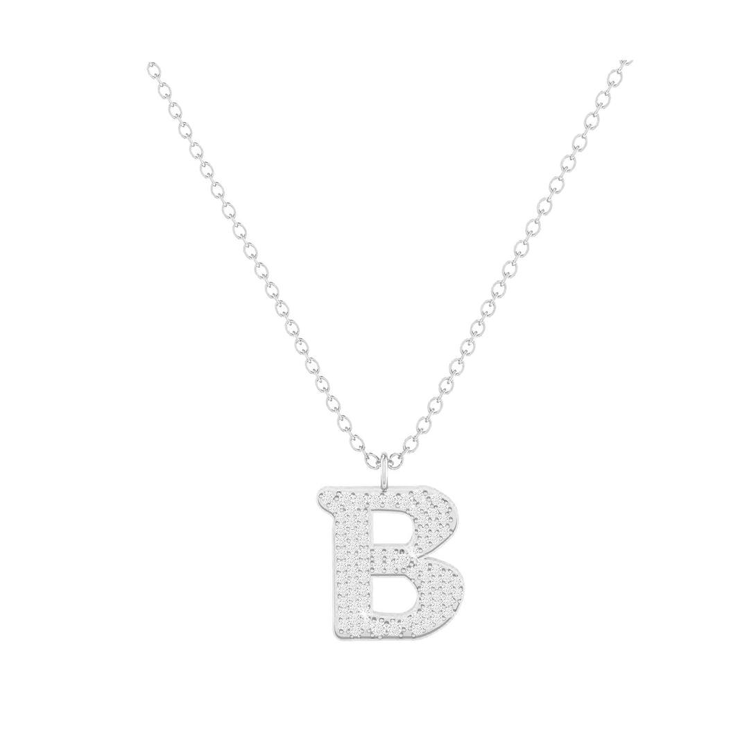 B - Letter Name Necklace Initial Necklace