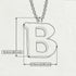 B - Letter Name Necklace Initial Necklace