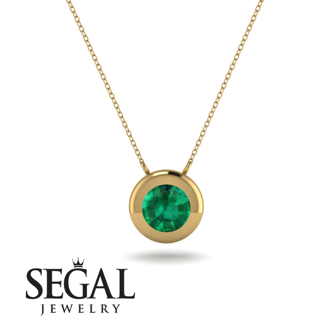 Bezel Emerald Pendant - Adelaide No. 4