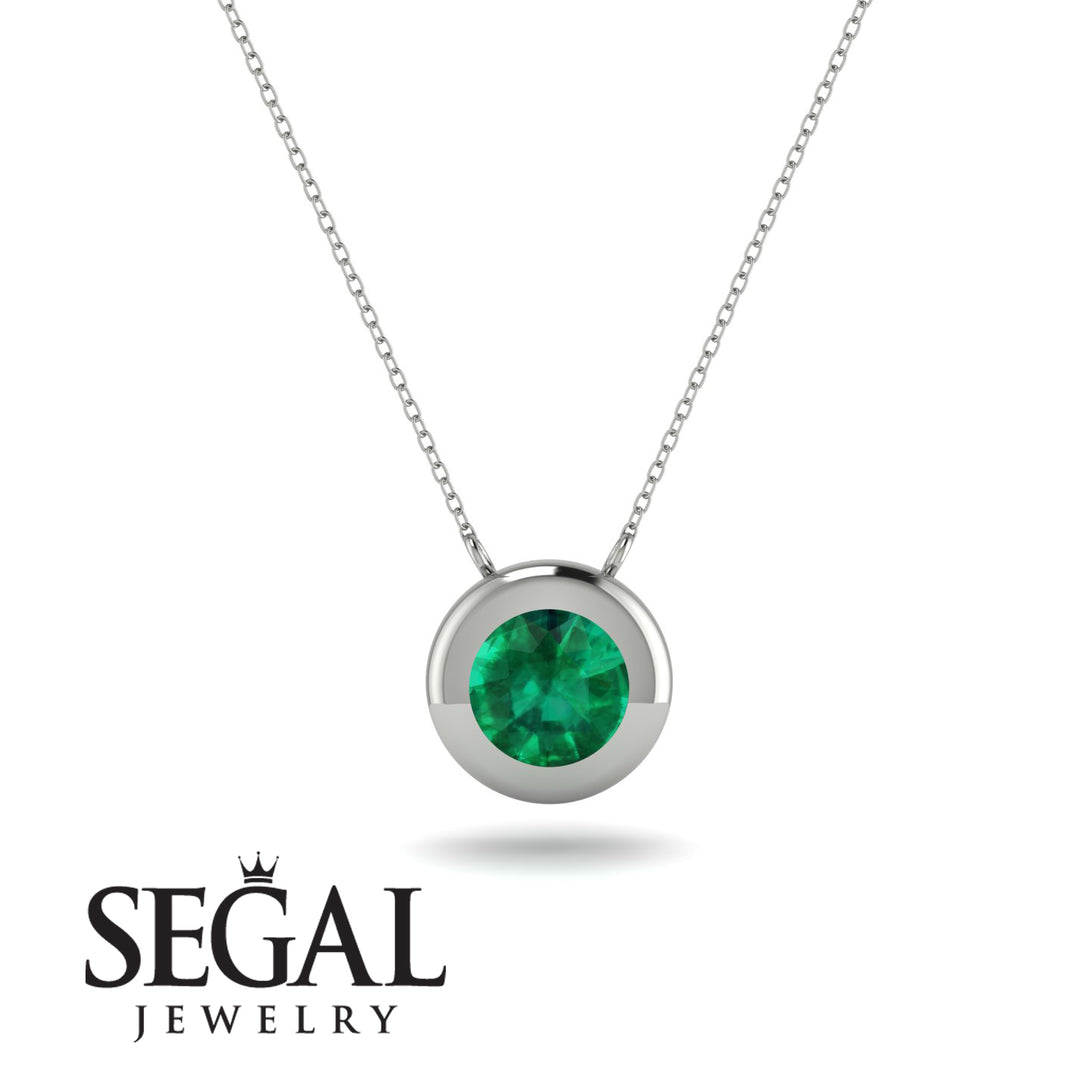 Bezel Emerald Pendant - Adelaide No. 6