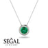 Bezel Emerald Pendant - Adelaide No. 6