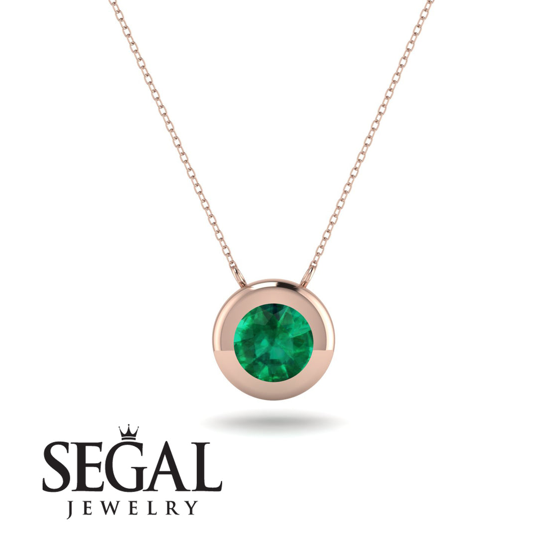 Bezel Emerald Pendant - Adelaide No. 5