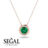 Bezel Emerald Pendant - Adelaide No. 5