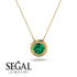 Bezel Emerald Pendant - Adelaide No. 4