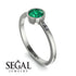 Bezel Minimalist Emerald Ring - Kinsley No. 6