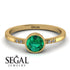 Bezel Minimalist Emerald Ring - Kinsley No. 4 image 7