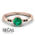 Bezel Minimalist Emerald Ring - Kinsley No. 20 image 7