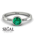 Bezel Minimalist Emerald Ring - Kinsley No. 6