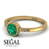 Bezel Minimalist Emerald Ring - Kinsley No. 4