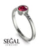 Bezel Minimalist Ruby Ring - Kinsley No. 12