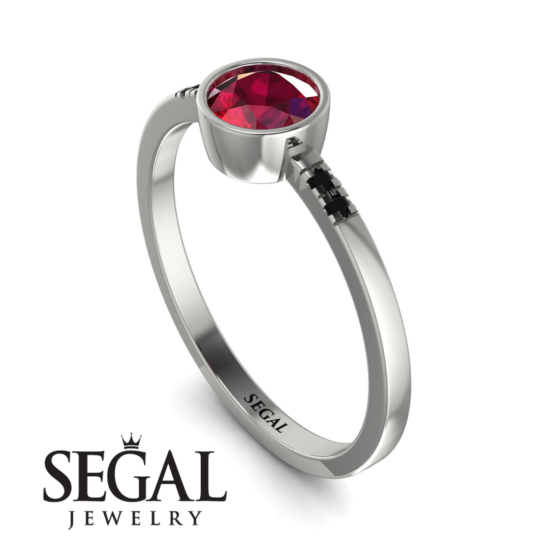 Bezel Minimalist Ruby Ring - Kinsley No. 27
