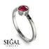 Bezel Minimalist Ruby Ring - Kinsley No. 27 image 2