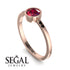 Bezel Minimalist Ruby Ring - Kinsley No. 26 image 2
