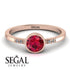 Bezel Minimalist Ruby Ring - Kinsley No. 11