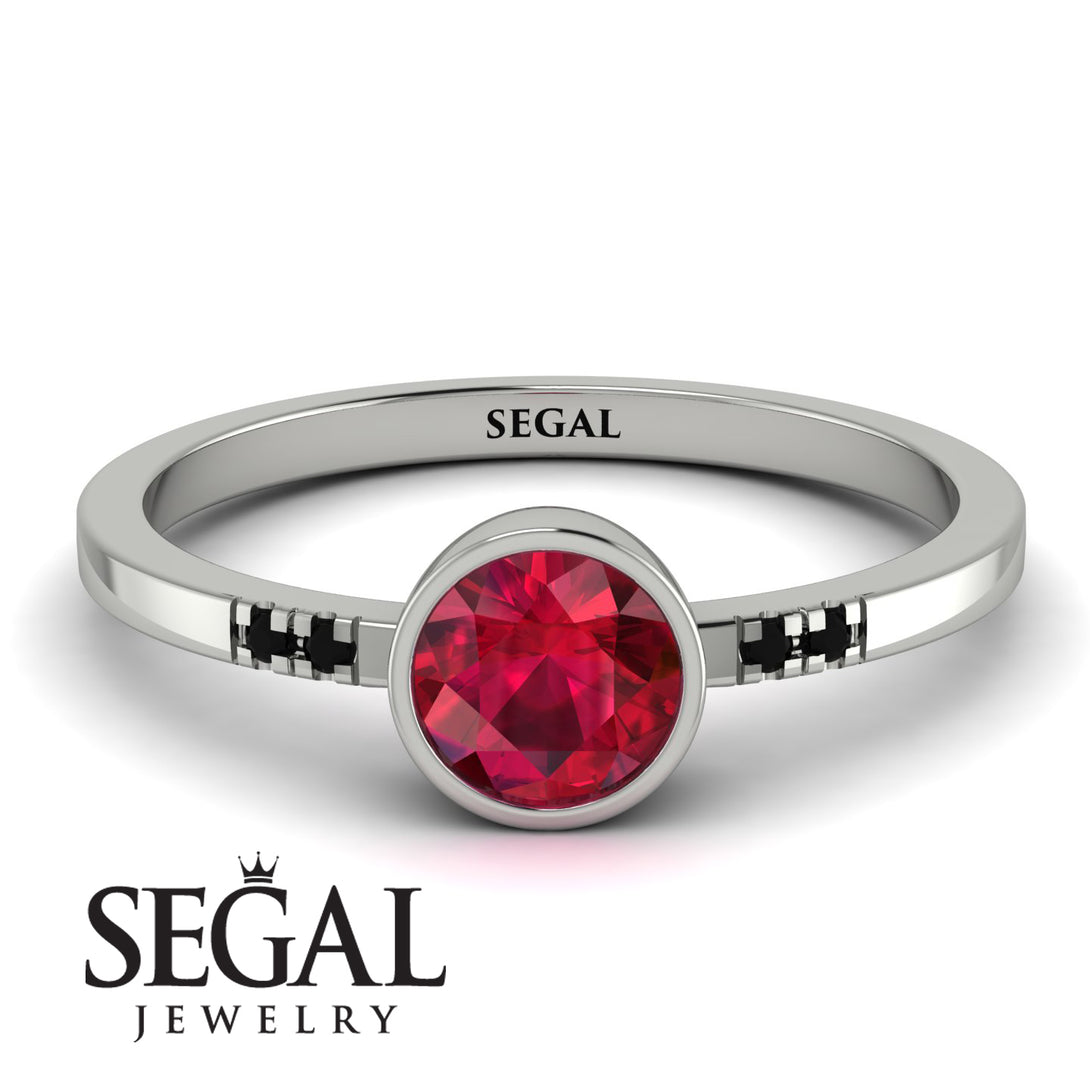 Bezel Minimalist Ruby Ring - Kinsley No. 27