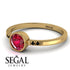 Bezel Minimalist Ruby Ring - Kinsley No. 25