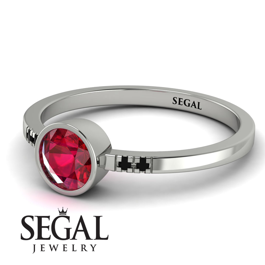 Bezel Minimalist Ruby Ring - Kinsley No. 27