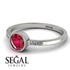 Bezel Minimalist Ruby Ring - Kinsley No. 12