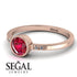 Bezel Minimalist Ruby Ring - Kinsley No. 11