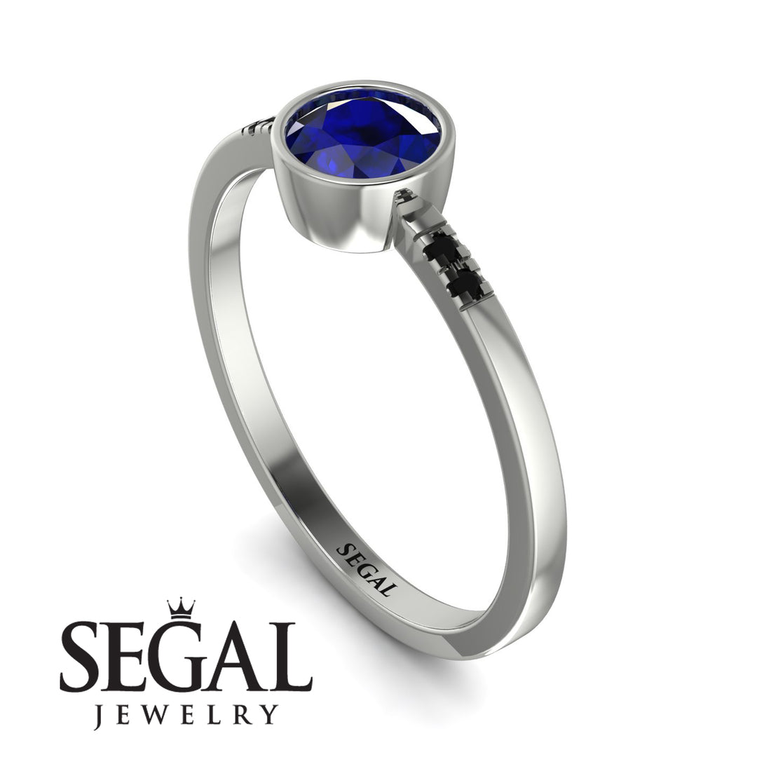 Bezel Minimalist Sapphire Ring - Kinsley No. 30