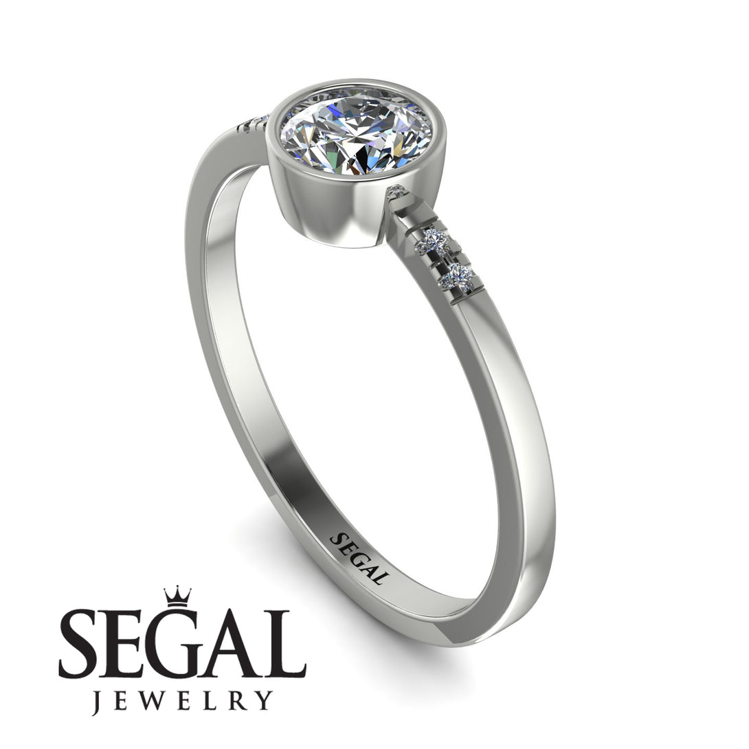 Bezel Minimalist Diamond Ring - Kinsley No. 3