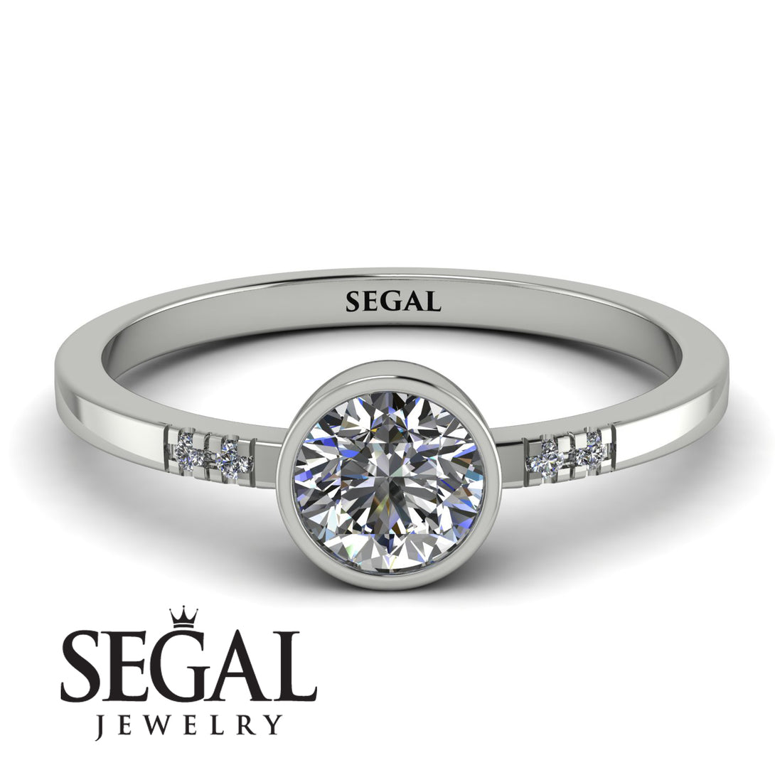 Bezel Minimalist Diamond Ring - Kinsley No. 3