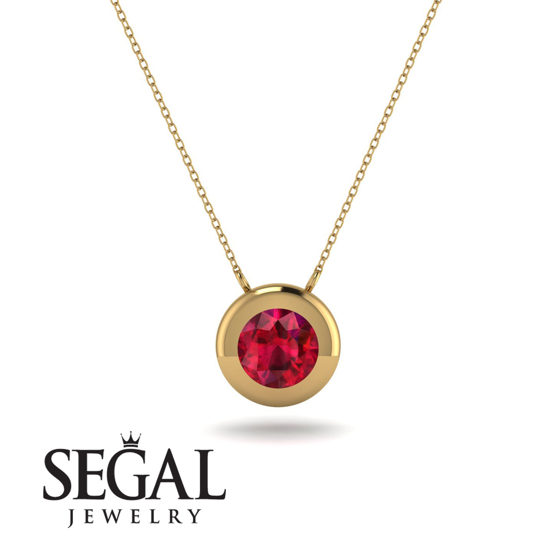 Bezel Ruby Pendant - Adelaide No. 10