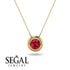 Bezel Ruby Pendant - Adelaide No. 10