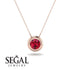 Bezel Ruby Pendant - Adelaide No. 11