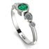 Bezel Symmetrical Emerald Ring - Ivy No. 6