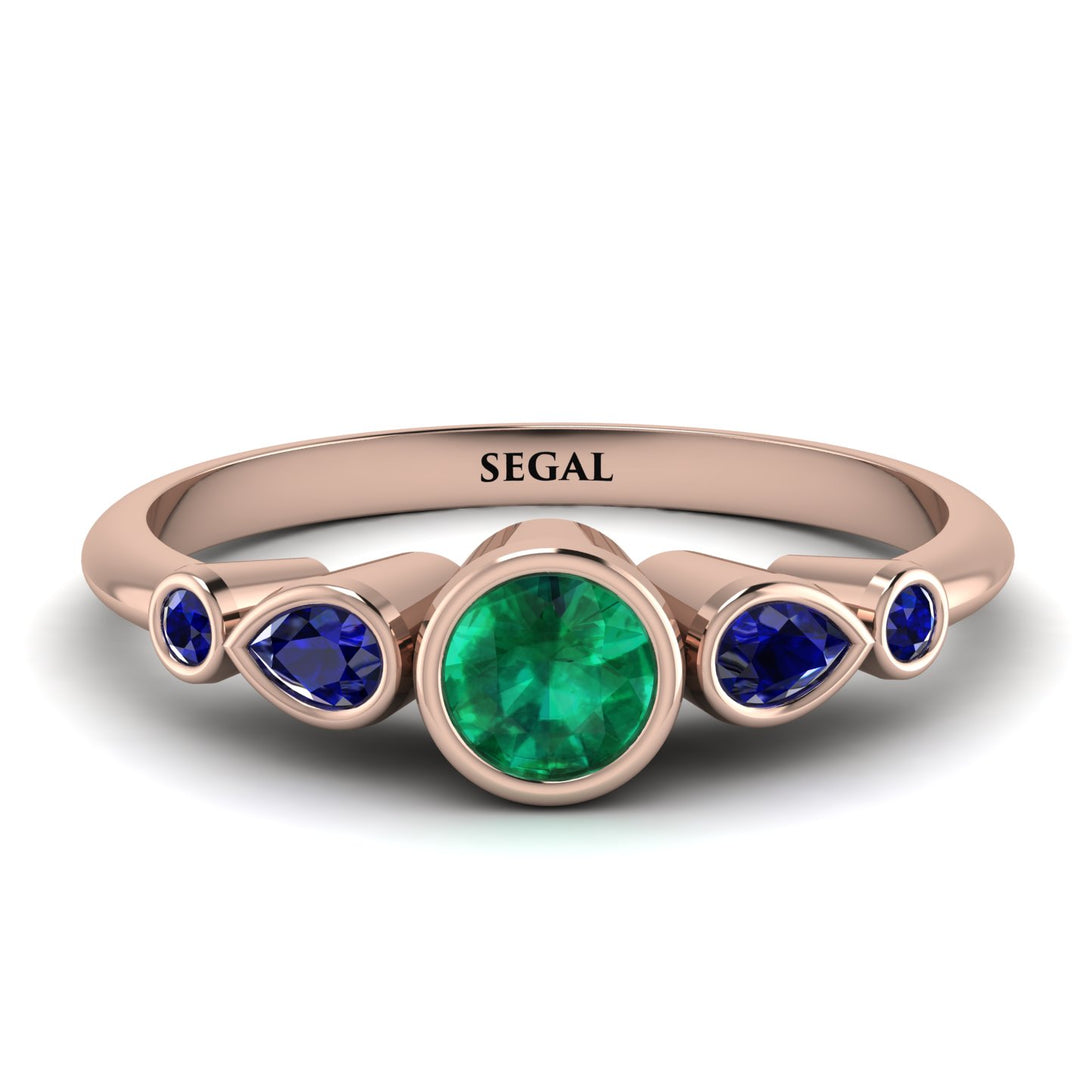 Bezel Symmetrical Emerald Ring - Ivy No. 65