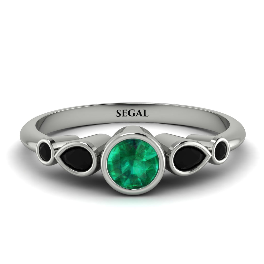 Bezel Symmetrical Emerald Ring - Ivy No. 36