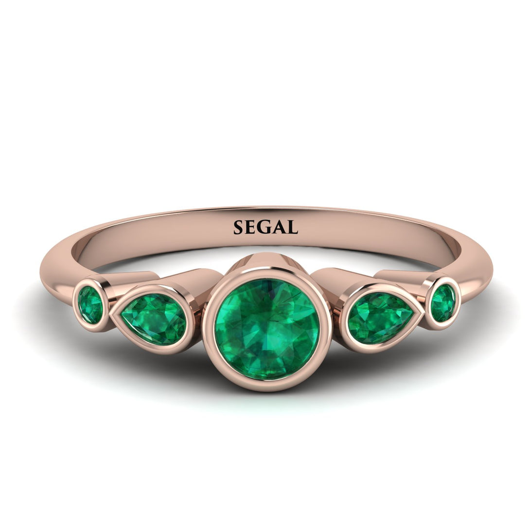Bezel Symmetrical Emerald Ring - Ivy No. 20