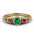 Bezel Symmetrical Emerald Ring - Ivy No. 49